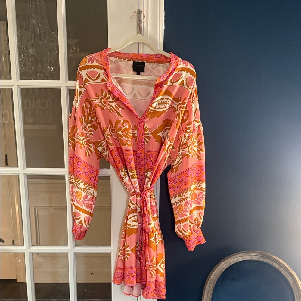 Alex Marie Pink and Orange Patterned Dress